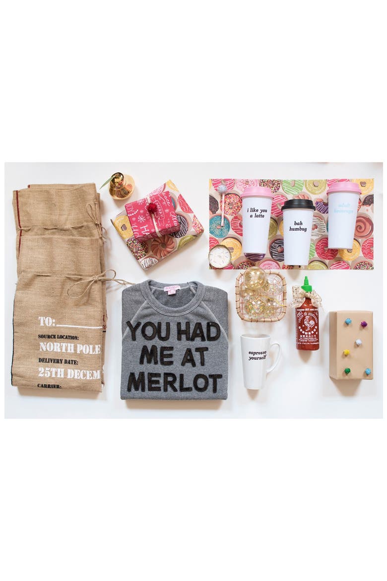 'You Had Me at Merlot' Sweatshirt, Alternate, color, HEATHER GREY