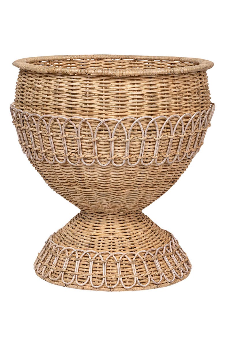 Juliska Provence Rattan Medium Urn, Main, color, Whitewash