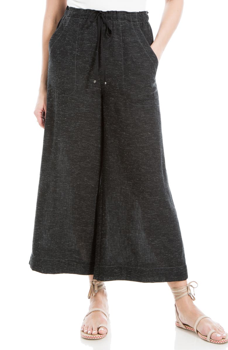 MAX STUDIO Heathered Crop Wide Leg Pants, Alternate, color, 