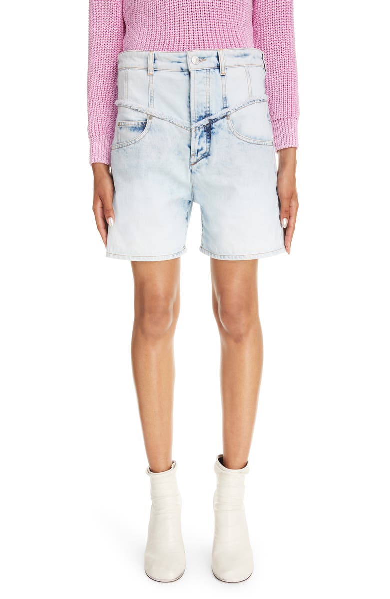 Isabel Marant Oreta High Waist Denim Shorts, Main, color,