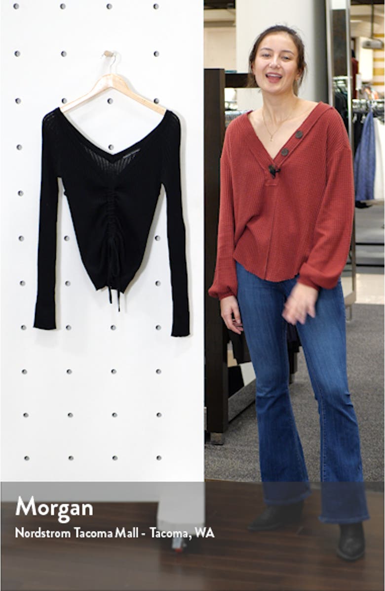 Ruched Drawstring Sweater, sales video thumbnail