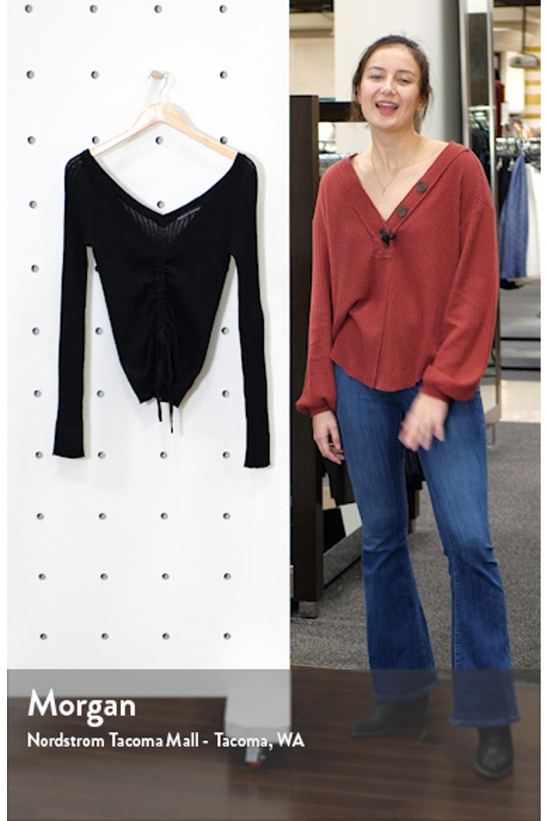 Ruched Drawstring Sweater video