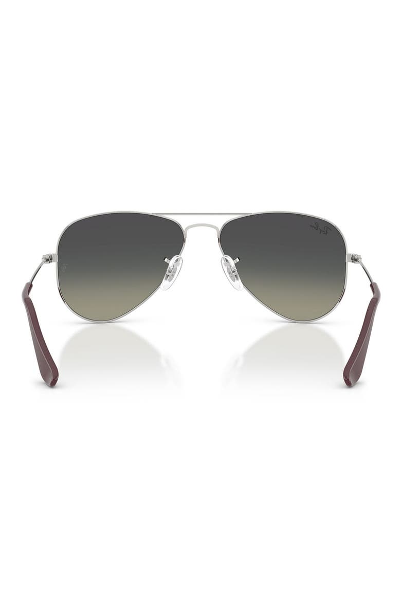 Junior 52mm Aviator Sunglasses, Alternate, color, SILVER / GREY GRADIENT