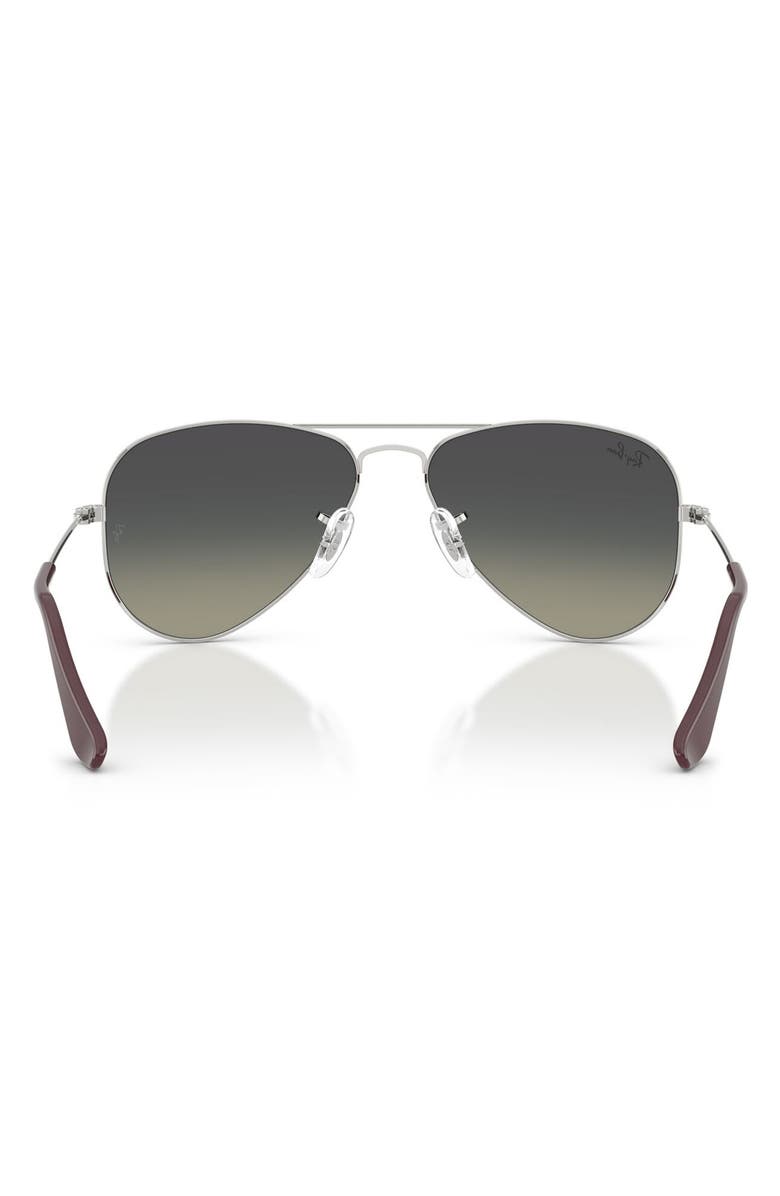 Ray-Ban Junior 50mm Aviator Sunglasses, Alternate, color, Silver / Grey Gradient