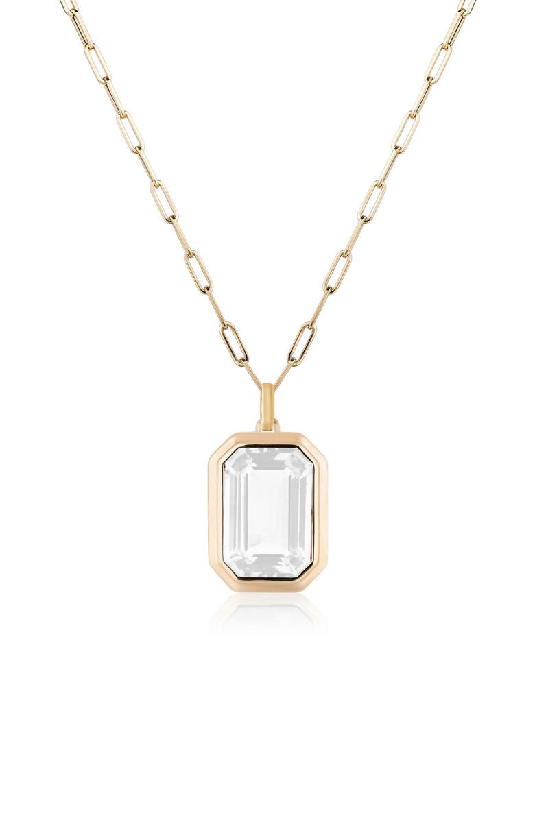 GOSHWARA Manhattan Pendant Necklace, Main, color, Quartz