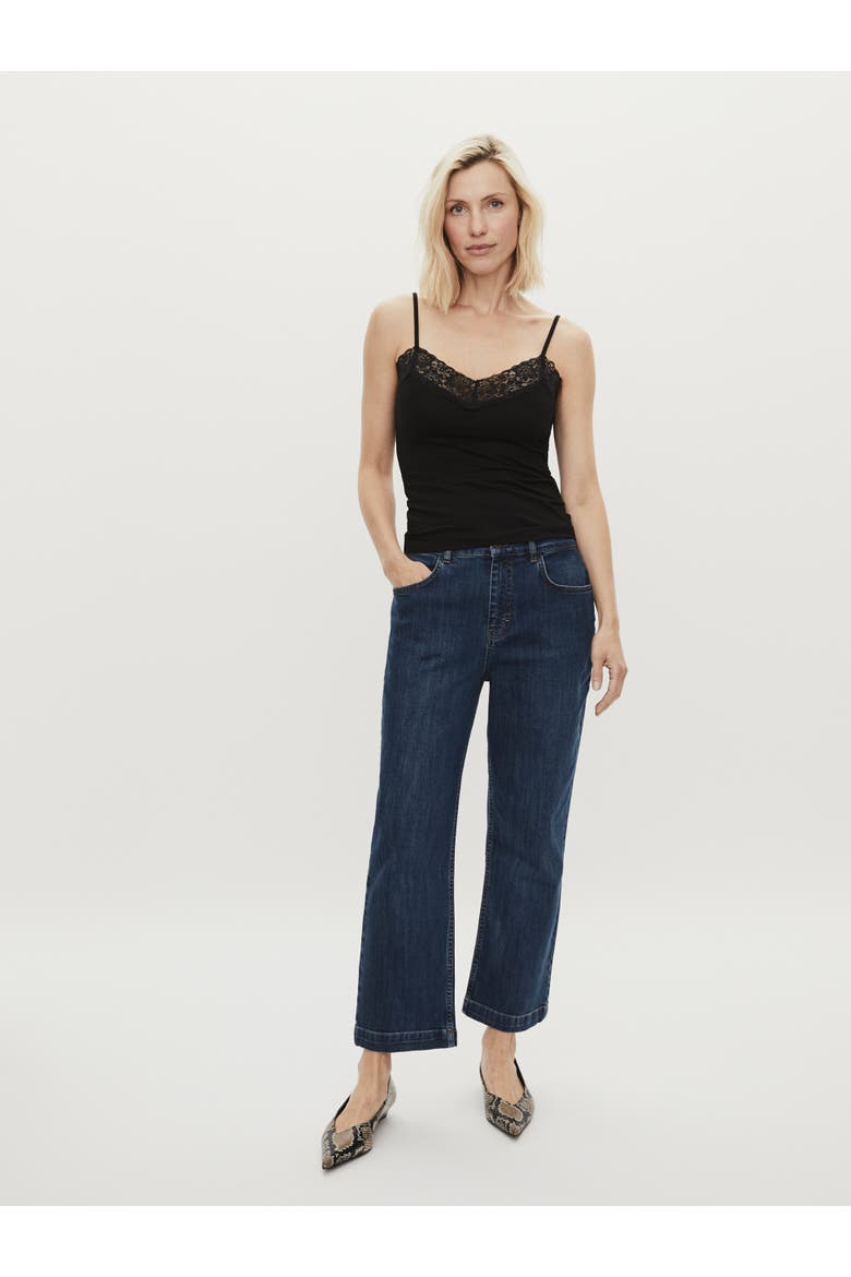 MaElmira Lace Detail Vest Top, Alternate, color, Black