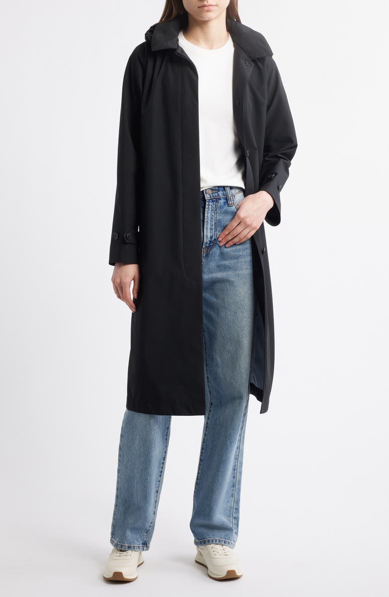 Save The Duck Asia Water Repellent Hooded Raincoat, Alternate, color,