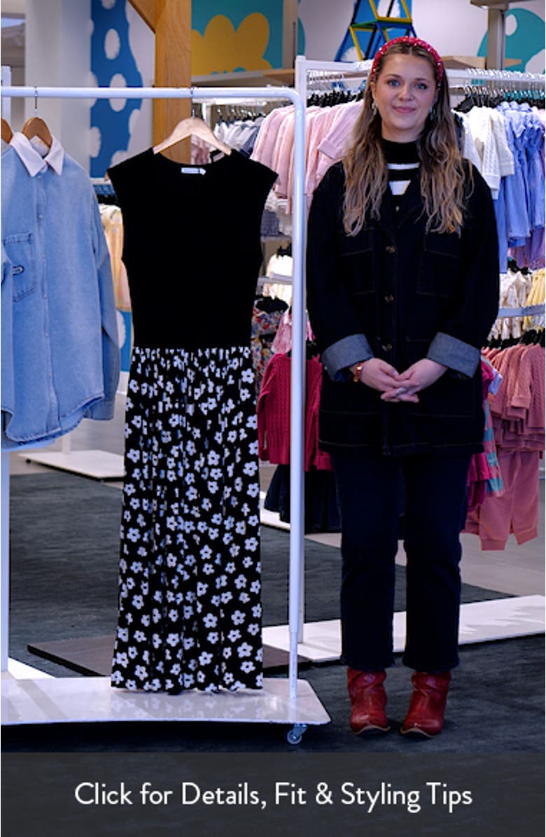 Daphne Mixed Media Midi Dress, sales video thumbnail