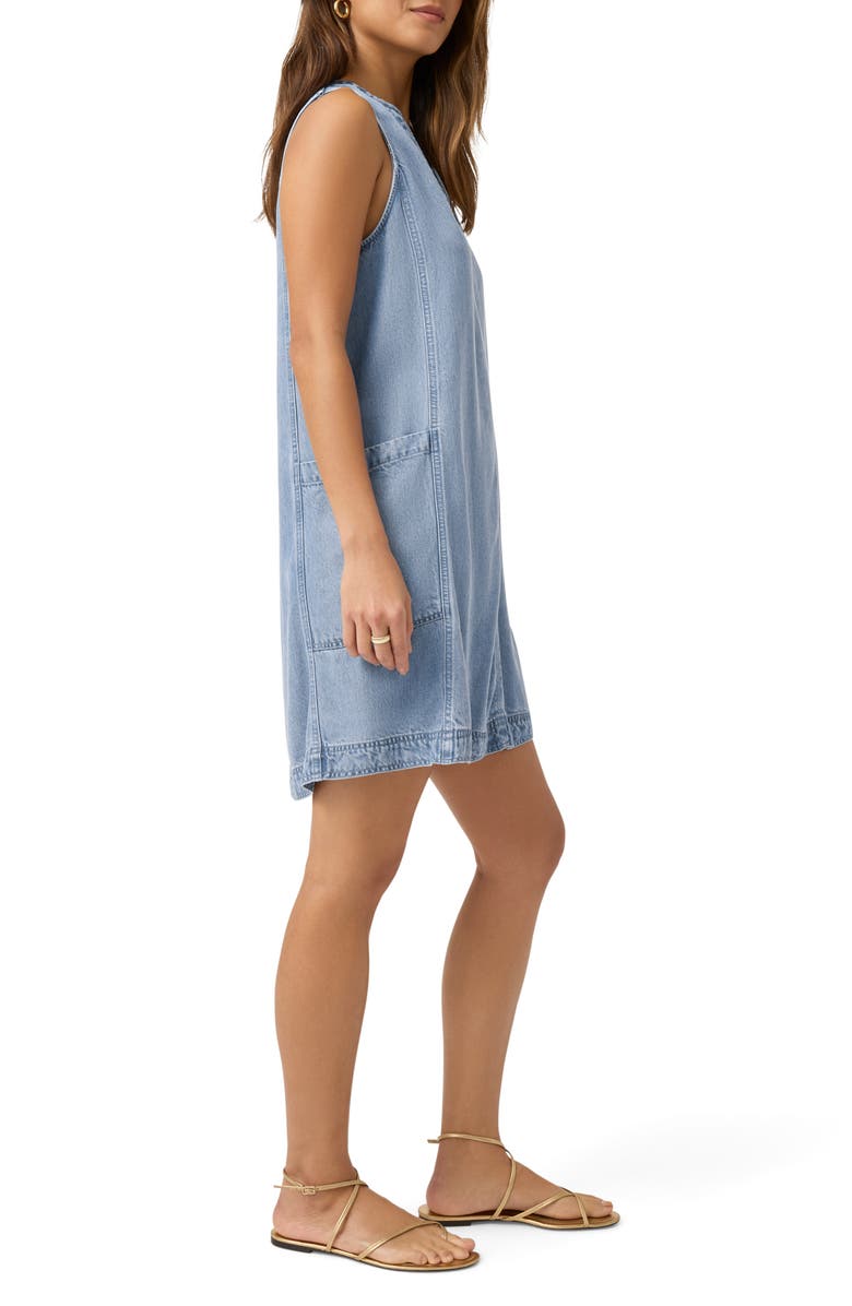 Splendid Chelsea Sleeveless Denim Minidress, Alternate, color, Indigo