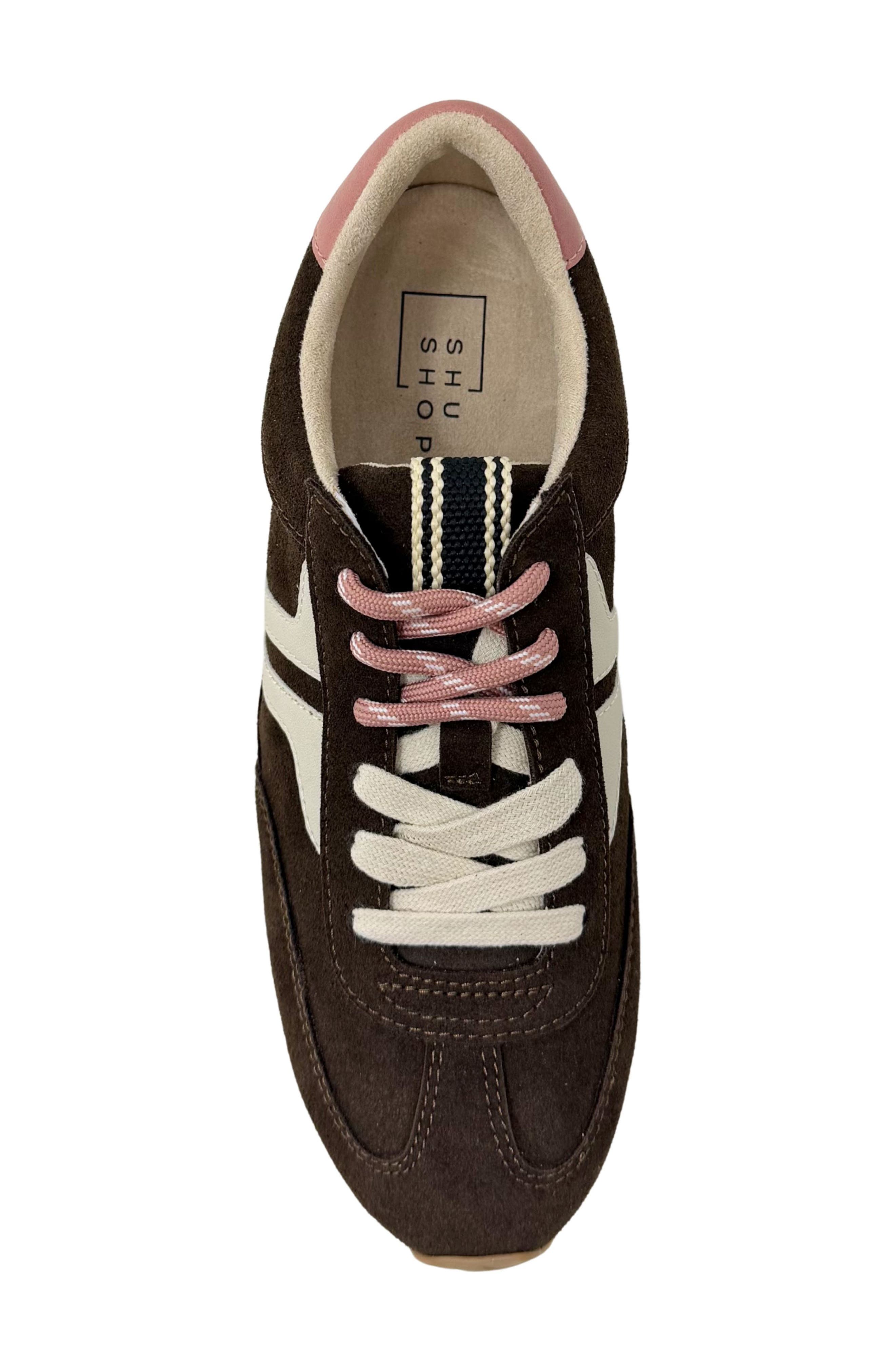 Sarah Sneaker, Alternate, color, BROWN SUEDE