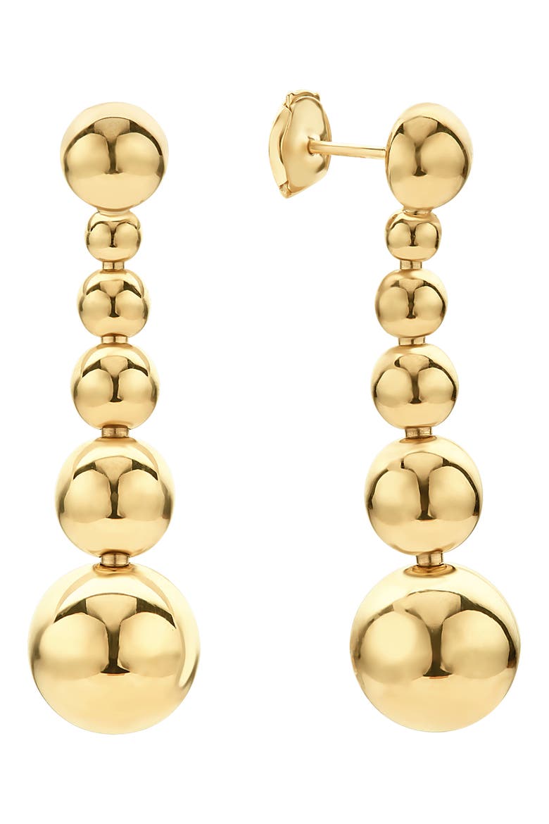 Caviar Ball Drop Dangle Earrings, Main, color, GOLD