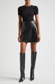 ALICE + OLIVIA Chara Mixed Media Minidress
