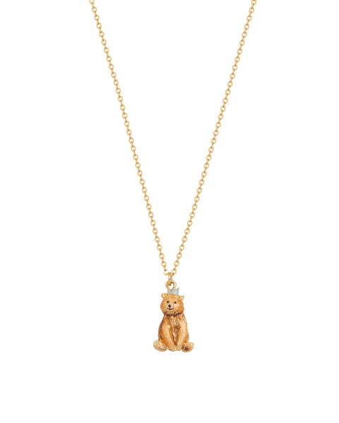 Party Bear Gold Chain Necklace