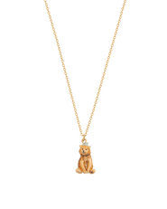 Fable England Party Bear Gold Chain Necklace
