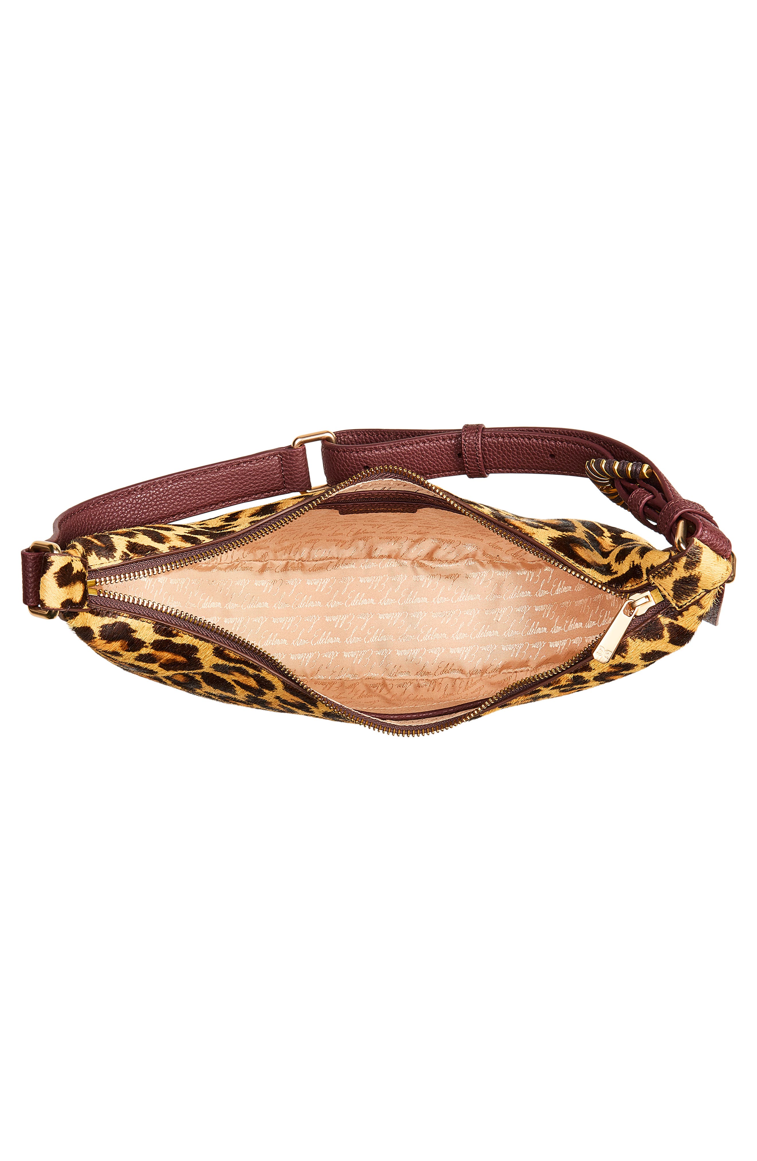 Lucy Genuine Calf Hair Convertible Buckle Shoulder Bag, Alternate, color, BROWN