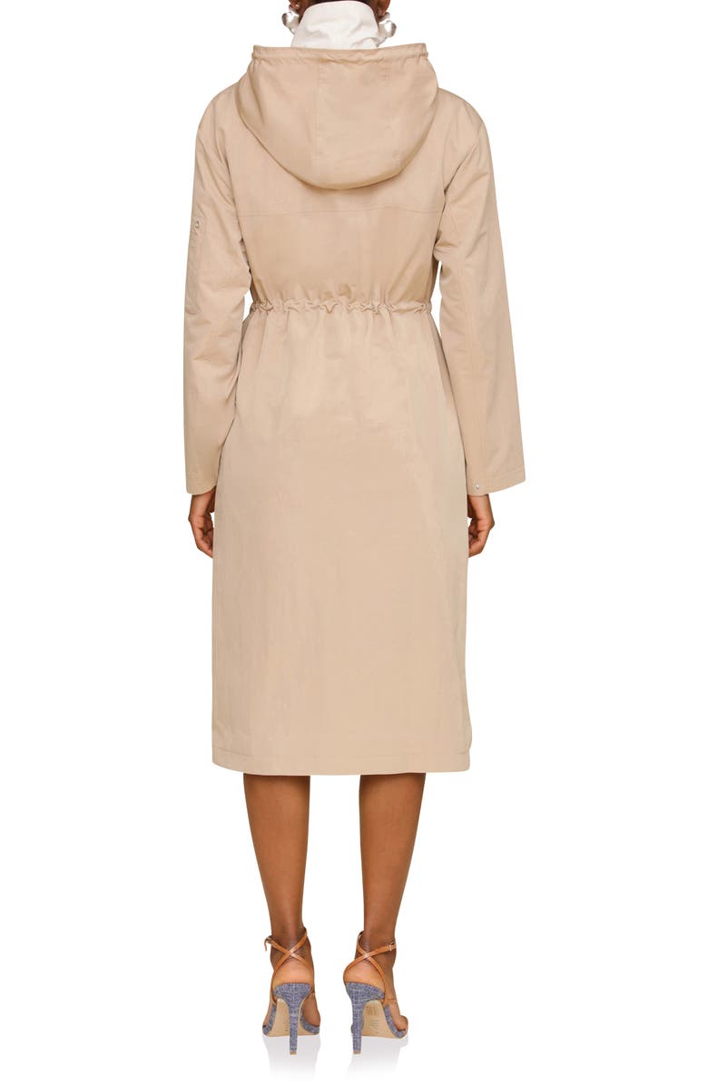 Avec Les Filles Layered Look Hooded Coat, Alternate, color, Mushroom/ Ecru