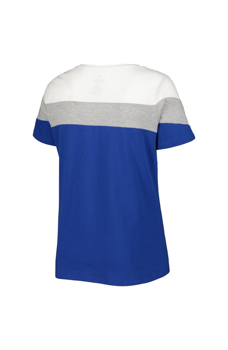 PROFILE Women's White/Royal New York Mets Plus Size Colorblock T-Shirt, Alternate, color, 