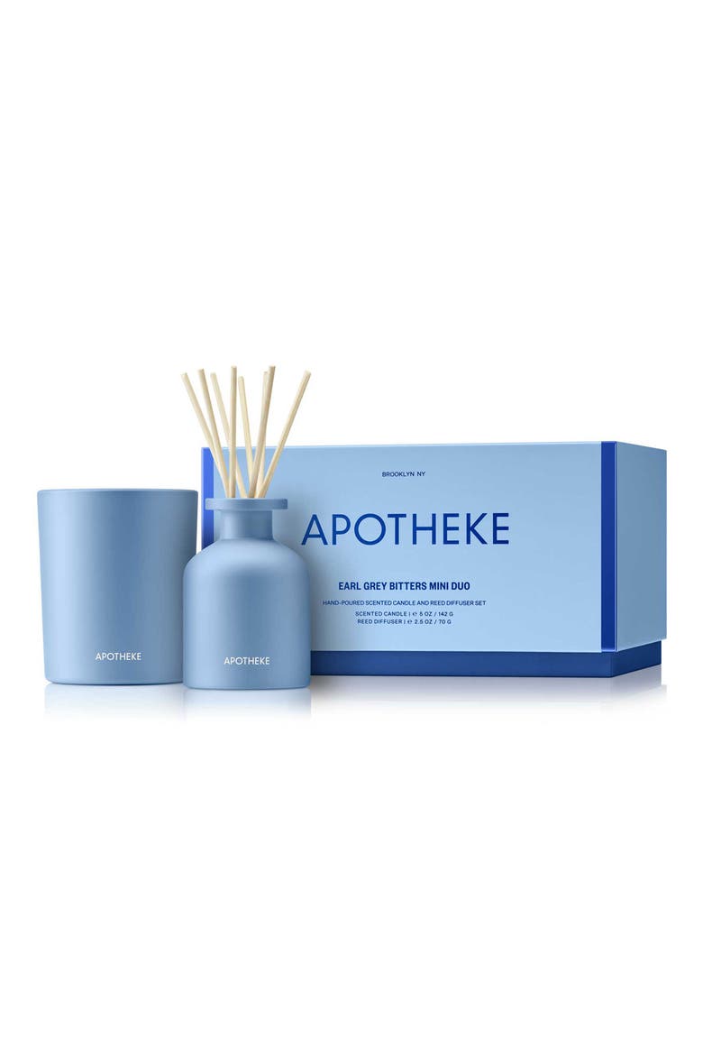 Earl Grey Bitters Candle & Diffuser Set, Main, color, BLUE