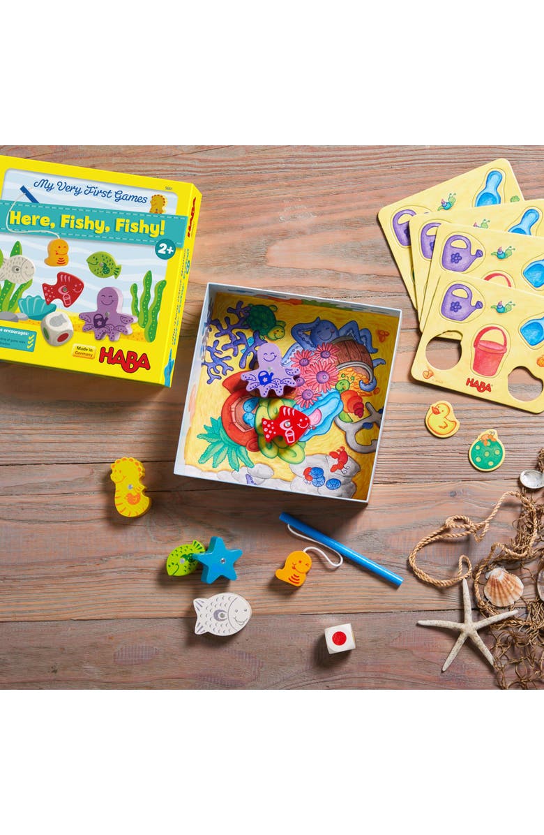 HABA My Very First Games - Here Fishy Fishy! Magnetic Fishing Game Ages 2+ Made in Germany Toddler Games, Learning Toys, Preschool Toys, Alternate, color, Multi
