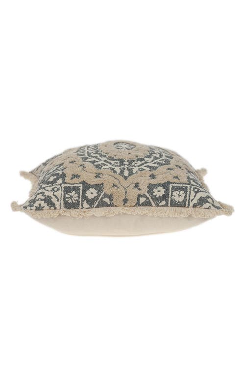 Parkland Collection Geometric Square Throw Pillow In Beige