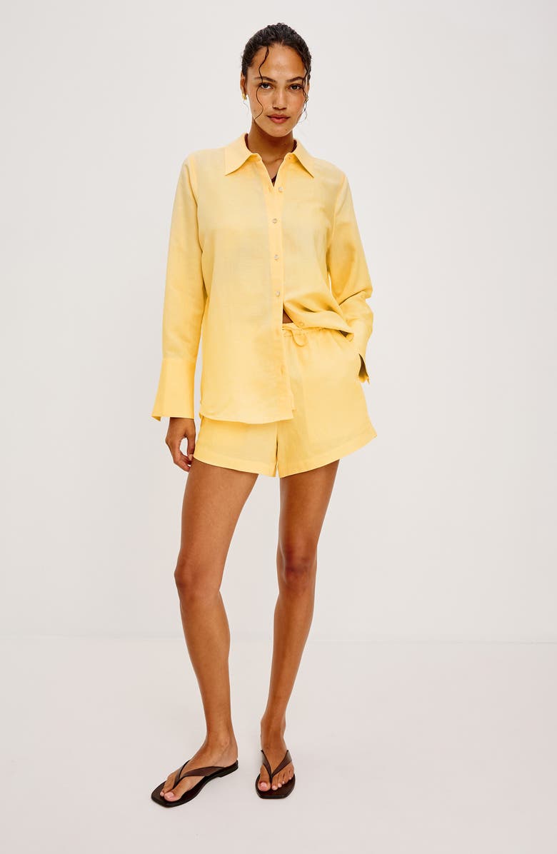 Rails Knox Linen Blend Button-Up Shirt, Alternate, color, Sunshine