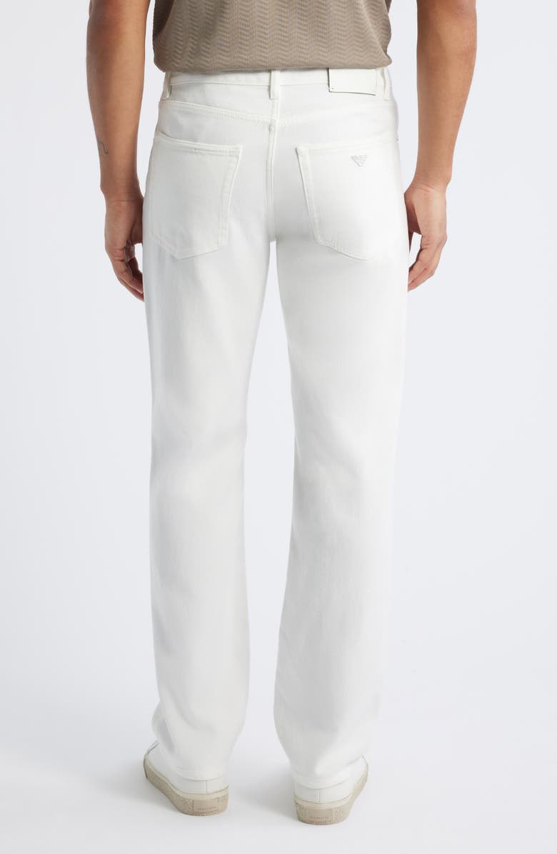 Emporio Armani White Lyocell & Cotton 5-Pocket Pants, Alternate, color, White