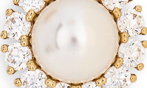 Nadri Chiara Faux Pearl & Cubic Zirconia Halo Stud Earrings In Neutral