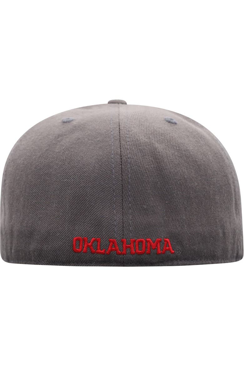 Men's Top of the World Charcoal Oklahoma Sooners Team Color Fitted Hat, Alternate, color, Charcoal