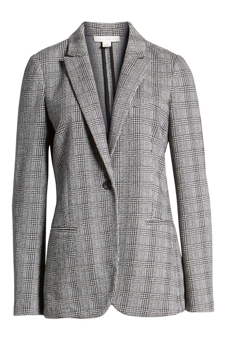 Glen Plaid Blazer, Alternate, color, BLACK WHITE GLEN PLAID
