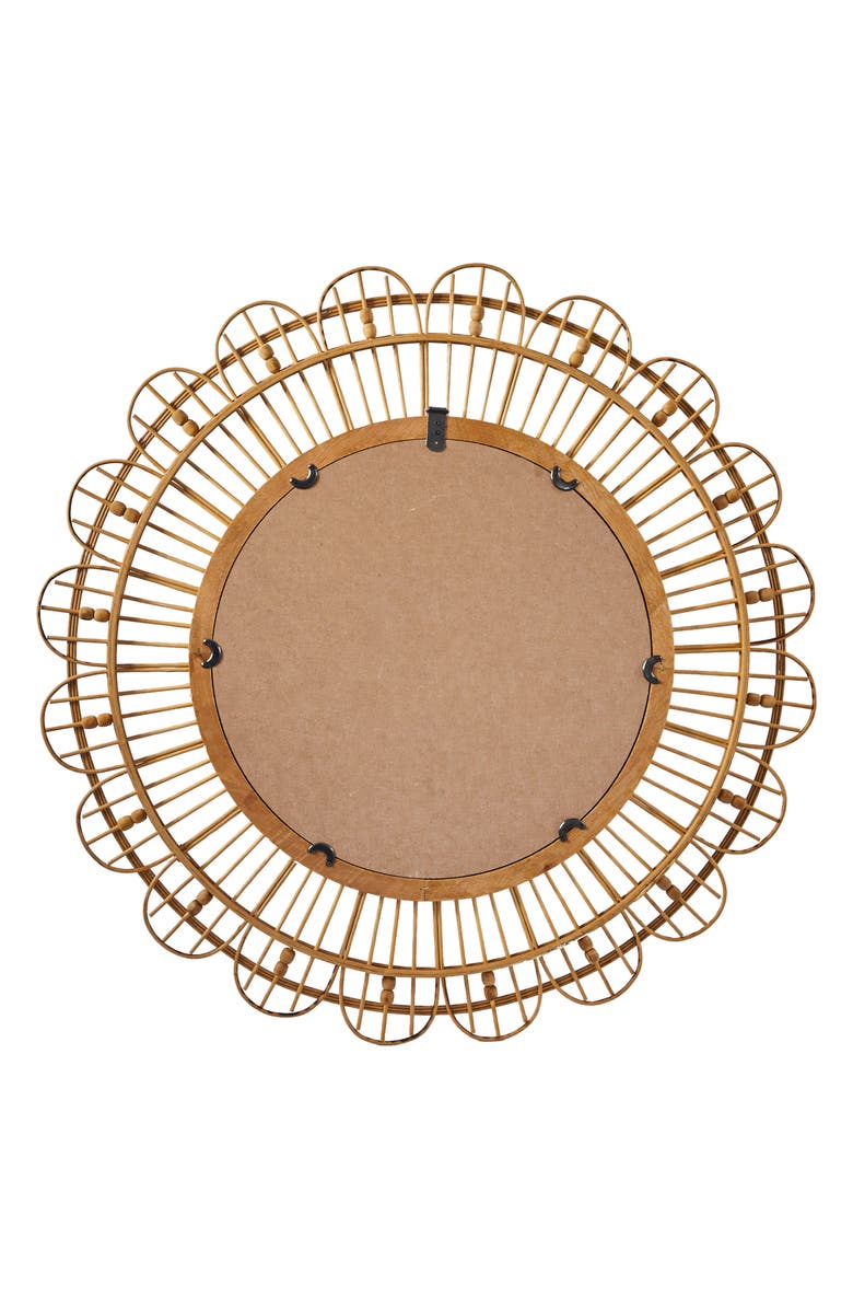 GINGER BIRCH STUDIO Bamboo Handmade Woven Mirror, Alternate, color,