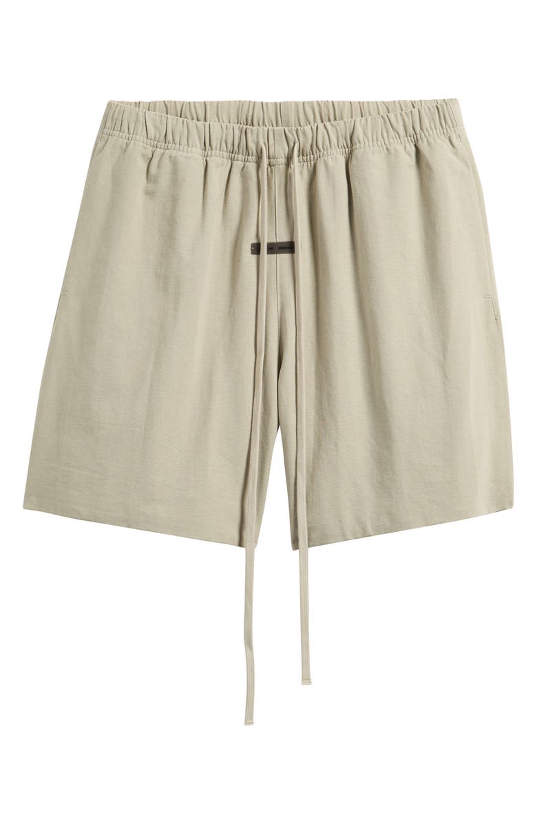 Fear of God Essentials Oxford Soccer Shorts, Alternate, color, Abbey Stone