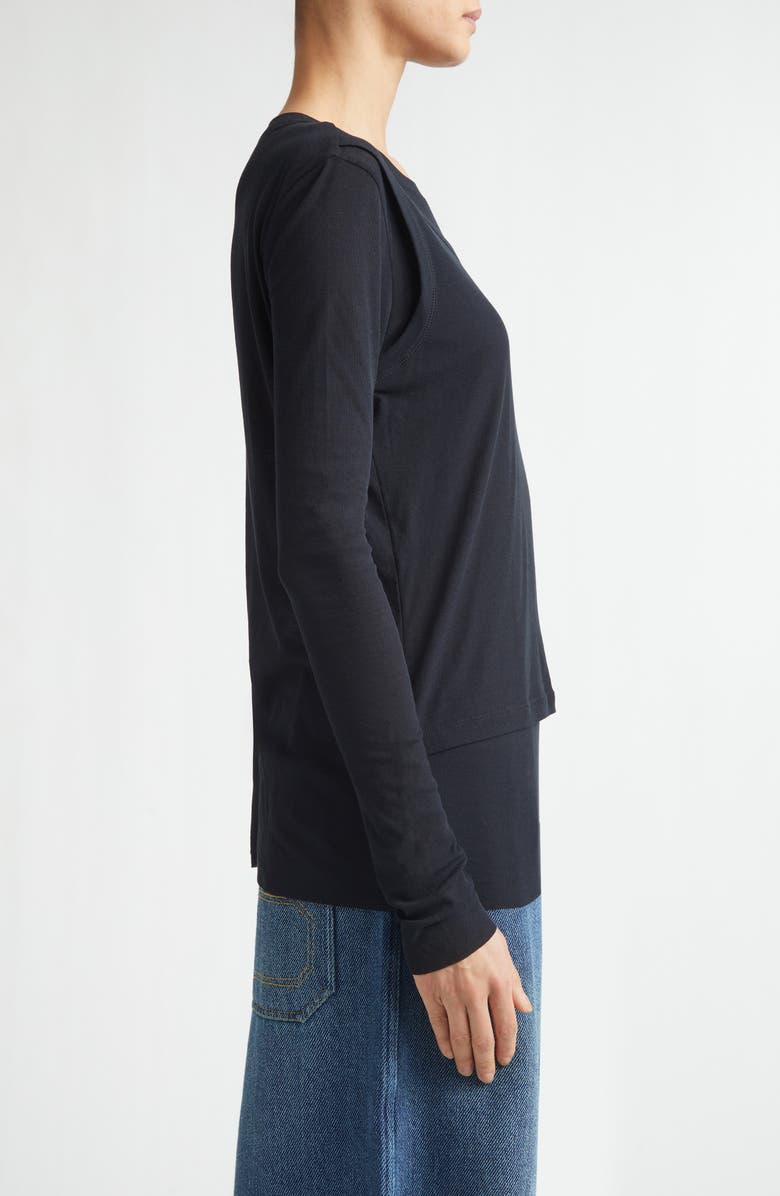 MELITTA BAUMEISTER Double Layer Cotton T-Shirt, Alternate, color, Black