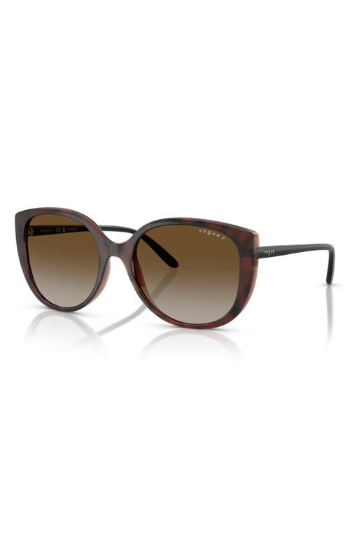 Vogue 55mm Polarized Gradient Butterfly Sunglasses