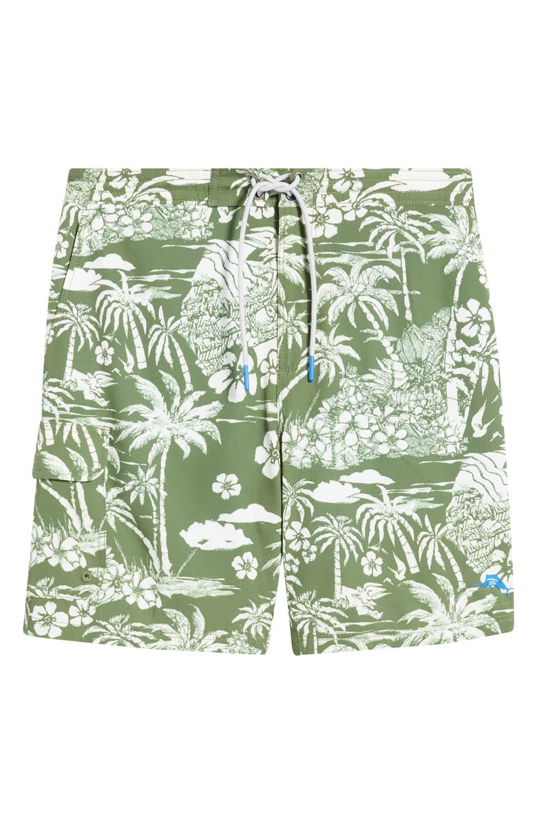 Tommy Bahama Baja Palms Paradise Board Shorts, Alternate, color, Rockwell