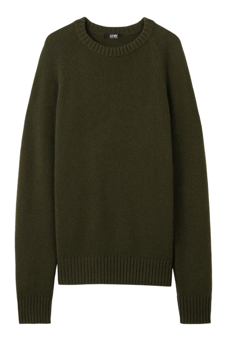 Cashmere Raglan Sweater, Main, color, capulet olive