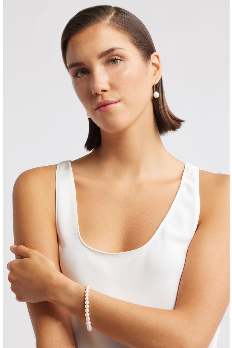Freshwater Pearl Bracelet, Alternate, color, WHITE- 14K YELLOW GOLD