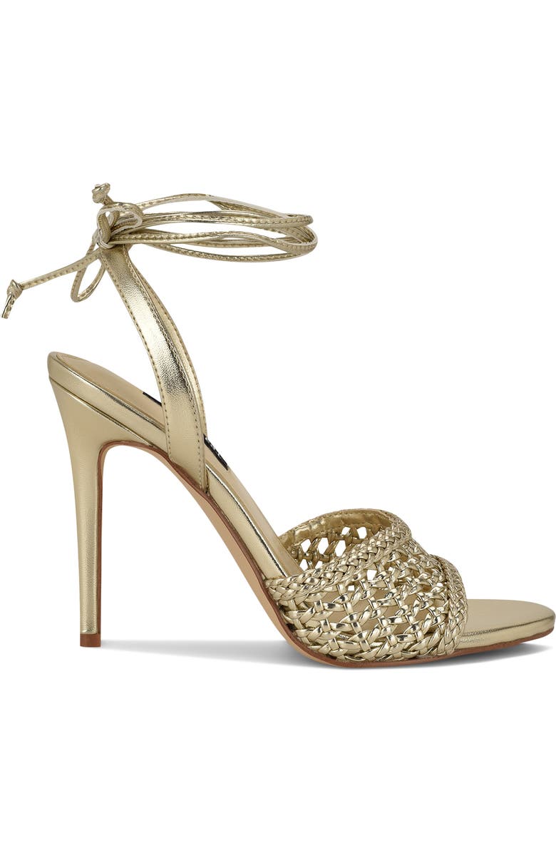 Nine West Merta Stiletto Sandal, Alternate, color, Gold