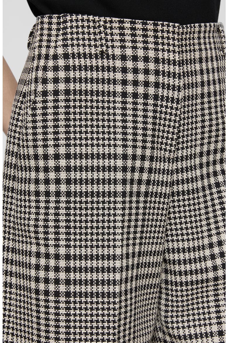 Clark Grid Plaid Corded Cotton Wide Leg Shorts, Alternate, color, BLACK MULTI