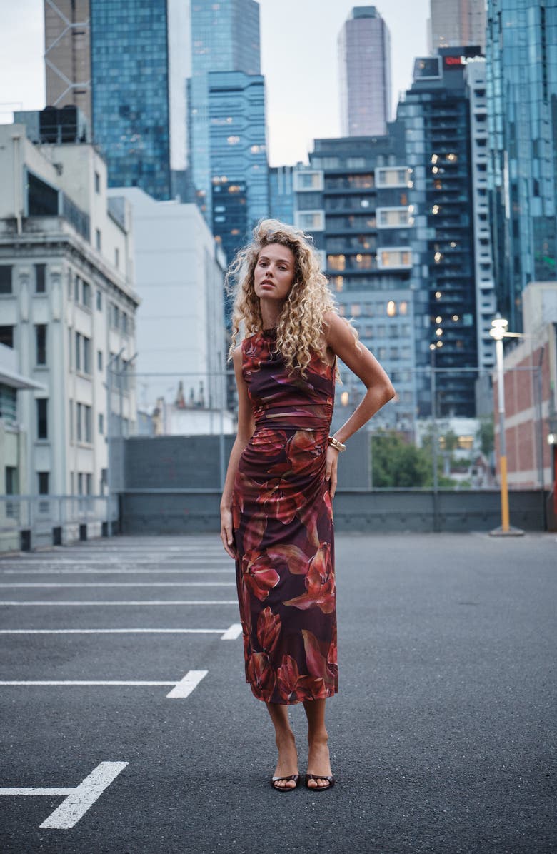 Ever New Allegra Mesh Midi Dress, Alternate, color, Bruny Floral