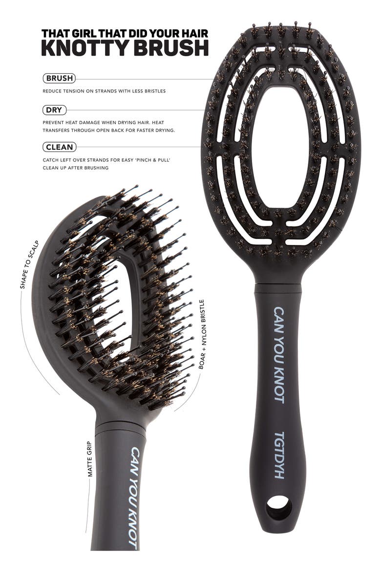 Knotty Brush, Alternate, color, BLACK