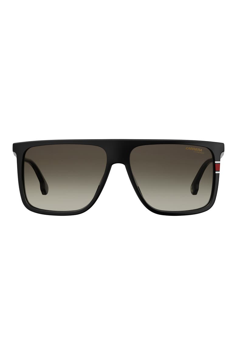 58mm Flat Top Sunglasses, Main, color, BLACK