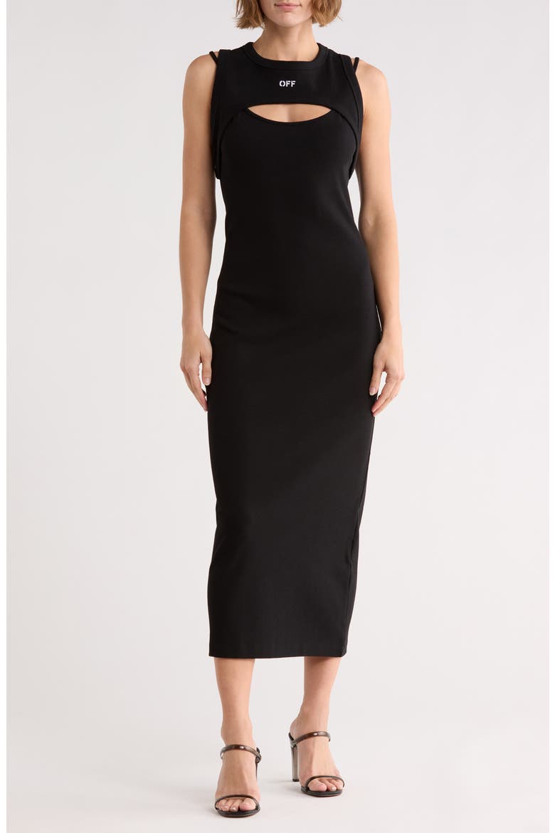 Cutout Dress, Main, color, BLACK NIGHT