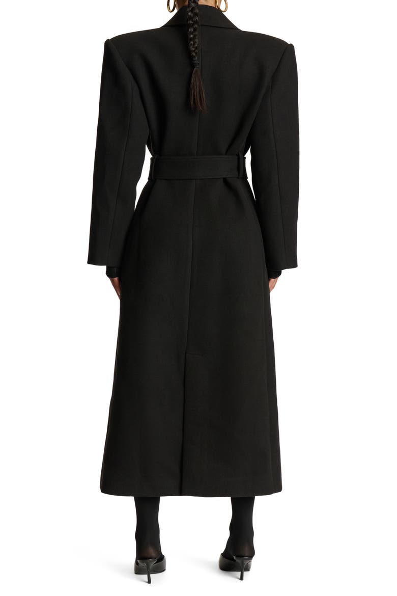 Power Oversized Coat, Alternate, color, BLACK