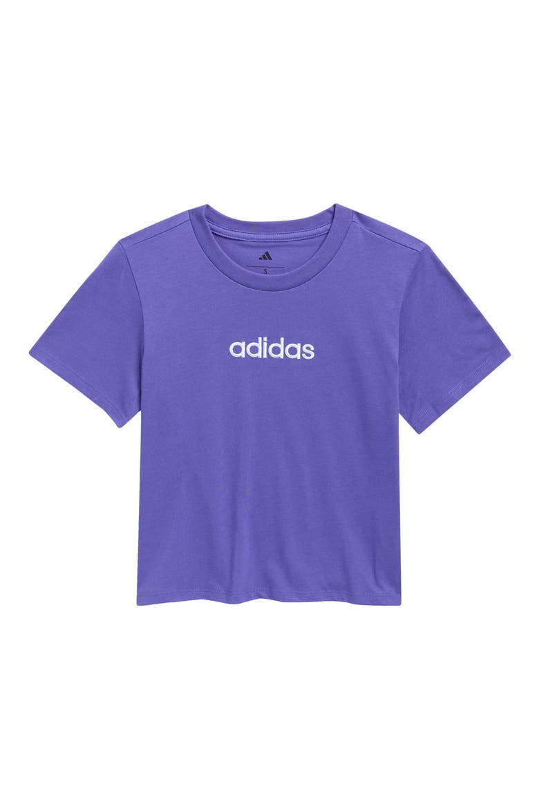 Kids' Logo Embroidered T-Shirt, Main, color, SOLAR PURPLE