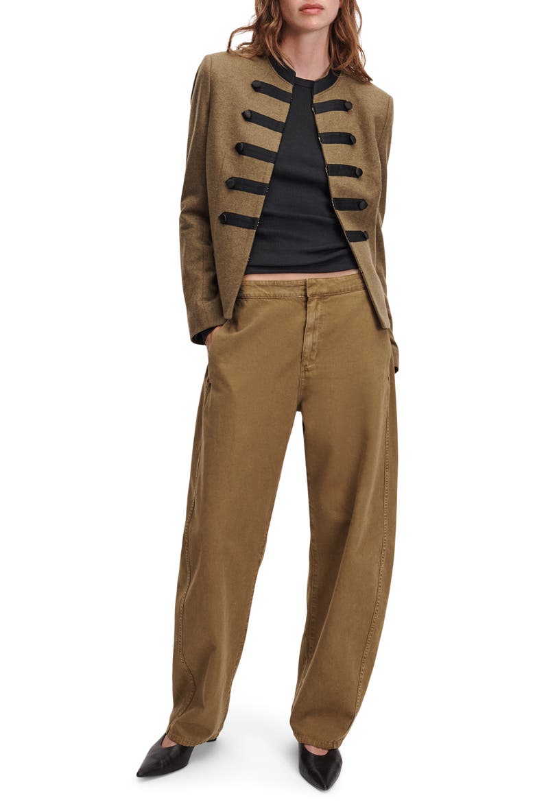 Vito Barrel Leg Canvas Pants, Alternate, color, GOLD