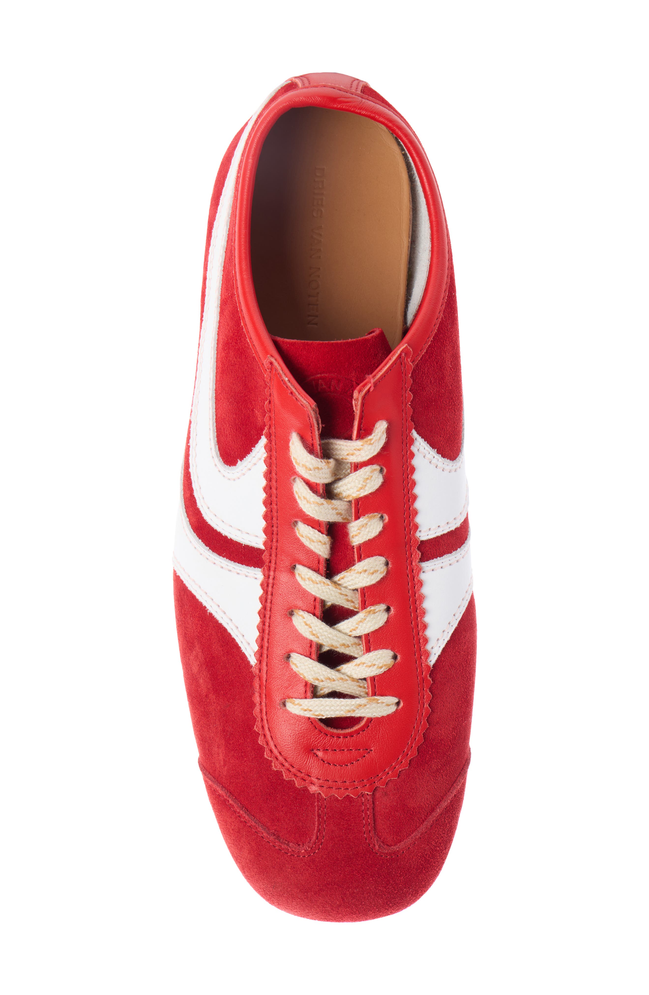 Dries Van Noten Suede Sneaker, Alternate, color, Red