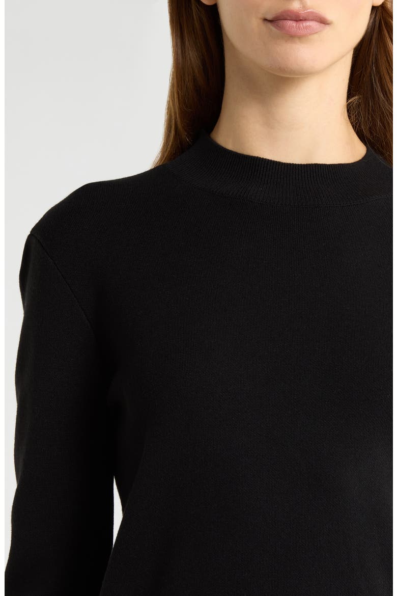 The Whitney Mock Neck Sweater, Alternate, color, BLACK