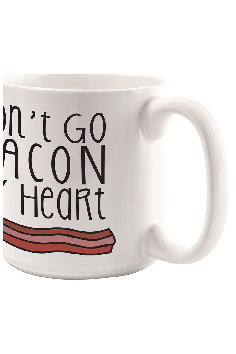 'Bacon & Eggs' Ceramic Coffee Mugs, Alternate, color, WHITE