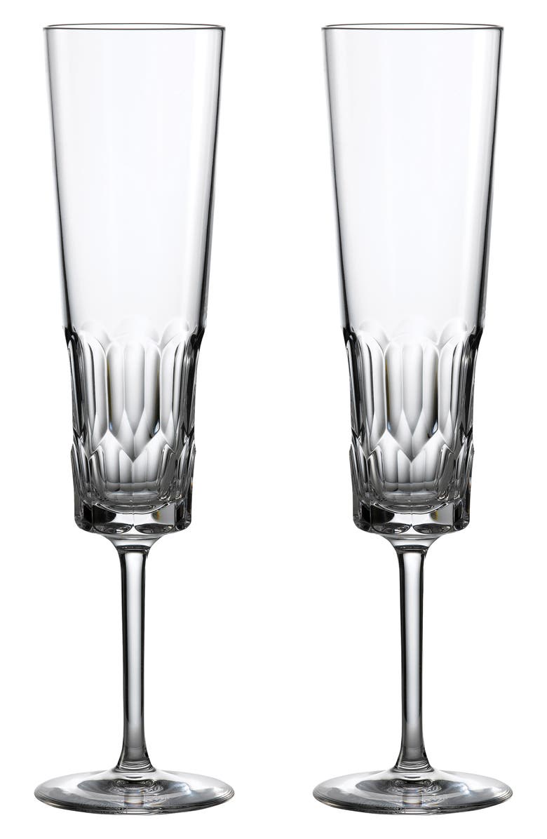 Waterford Jeff Leatham Icon Set of 2 Lead Crystal Flutes, Main, color, 