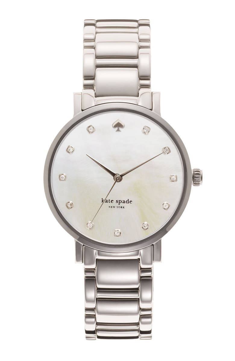 Kate Spade New York 'gramercy' crystal marker watch, 34mm, Main, color, 